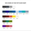 tank top color chart - Gurren Lagann Store